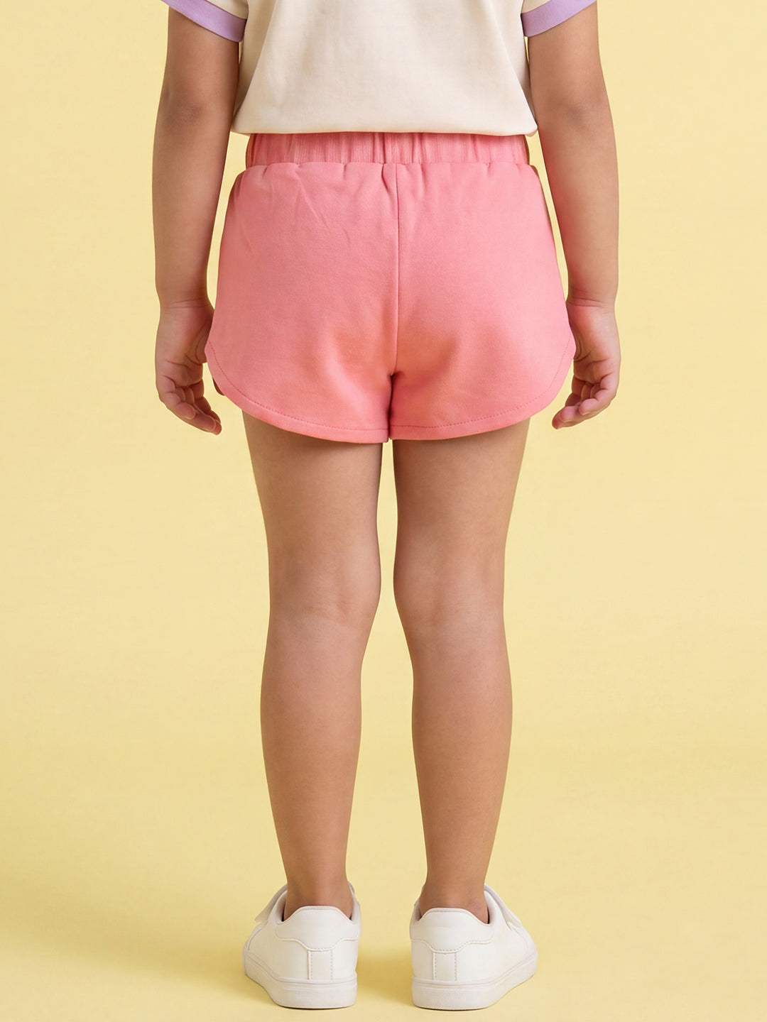 Everyday Basics: Value Pack of 2 100% Cotton Shorts For Girls (Pink and Blue)