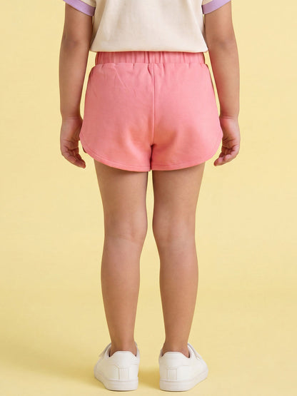 Everyday Basics: Value Pack of 2 100% Cotton Shorts For Girls (Pink and Blue)