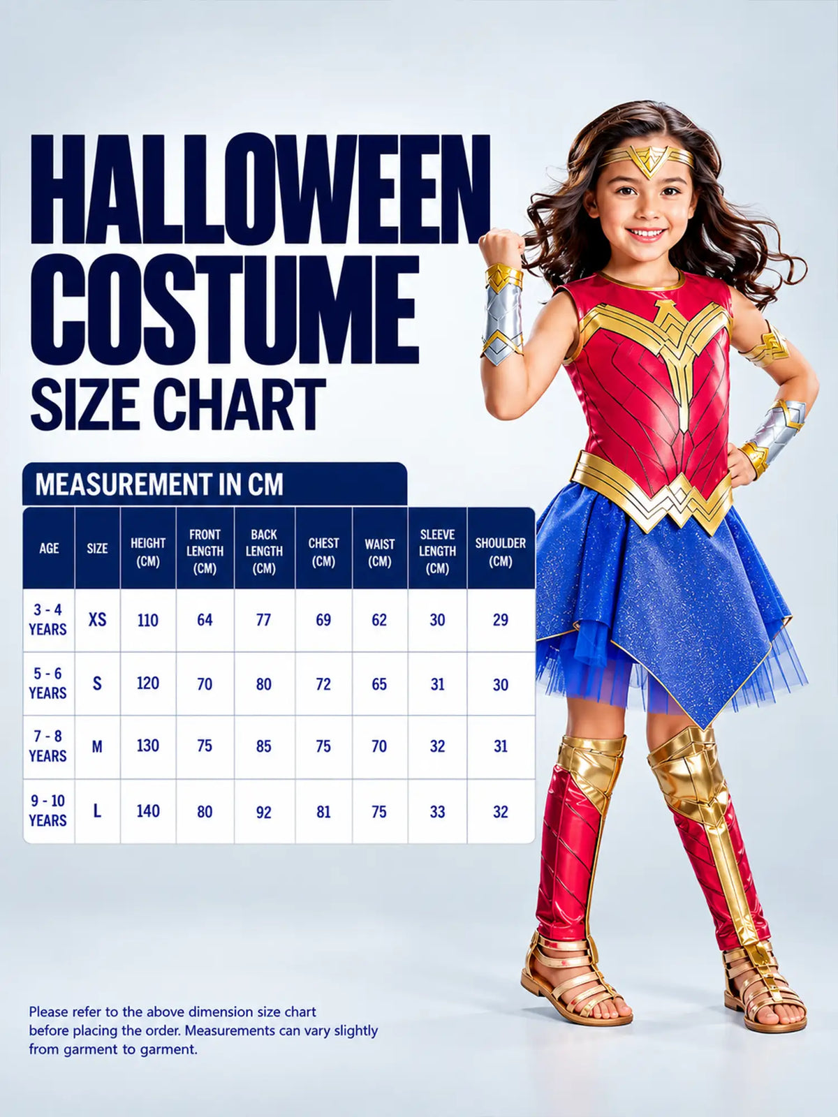 Wonder Supergirl kids' Halloween costume