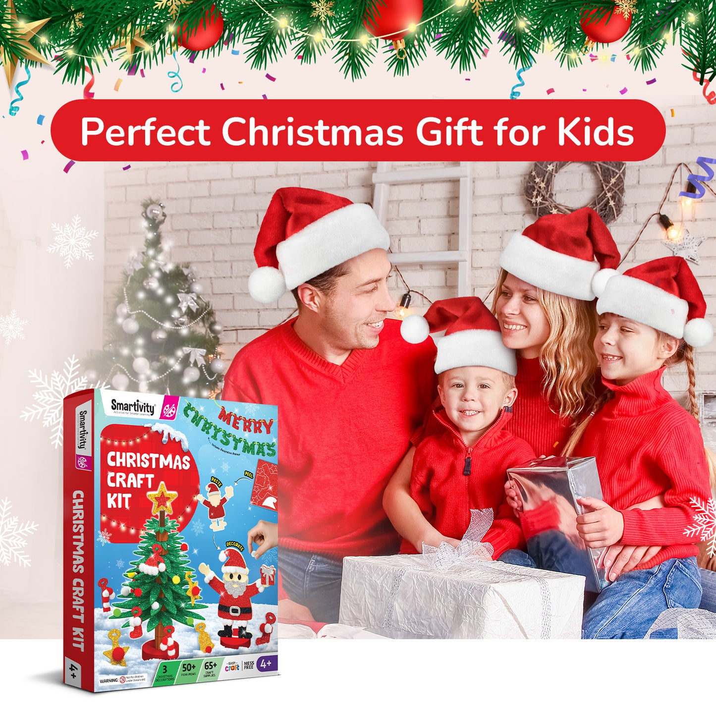 Smartivity Christmas Craft Kit STEM Toy for Kids 4+