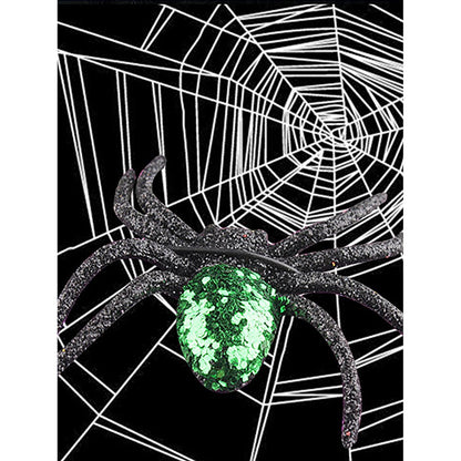 Glitter Spider Halloween Decor – Pack of 6