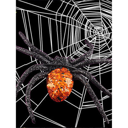 Glitter Spider Halloween Decor – Pack of 6