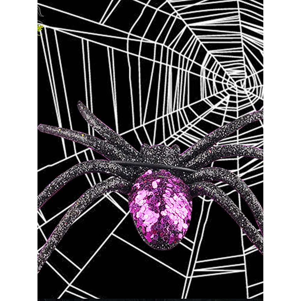 Glitter Spider Halloween Decor – Pack of 6