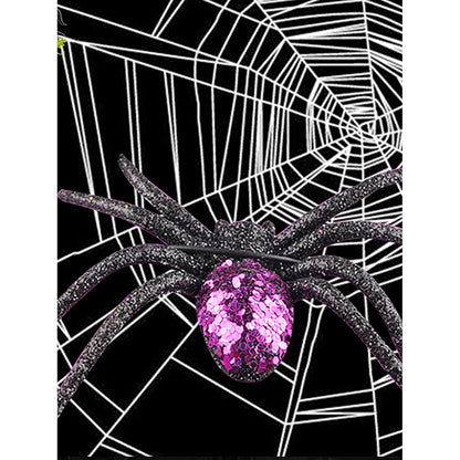 Glitter Spider Halloween Decor – Pack of 6