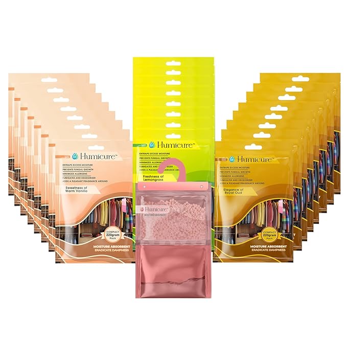 Humicure Moisture Absorber Hanging Bags - 220g / 500ml Warm Vanilla 3