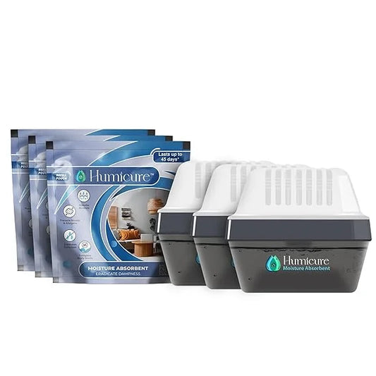 Humicure Reusable Moisture Absorber Box with Refill Pouch Reusable Box Kit 3