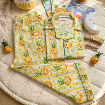 Pineapple Peekaboo Full Sleeves Nightsuit