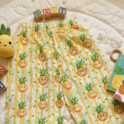Pineapple Peekaboo Full Sleeves Nightsuit