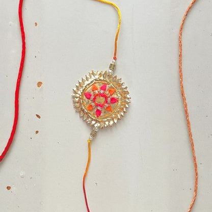 Gulshan Gota Patti Rakhi and Lumba Haathphool Set