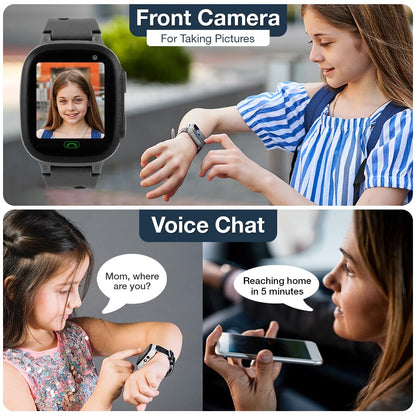 Sekyo S2 Pro Kids Smartwatch with Calling | GPS Location Tracking, SOS Alert, Camera, Safe Zone & Family Chat | 4G/5G SIM Support | App-Controlled | Long Battery Life
