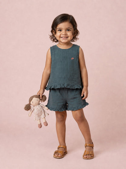 The Check This Out Coord Set for Girls (Blue)