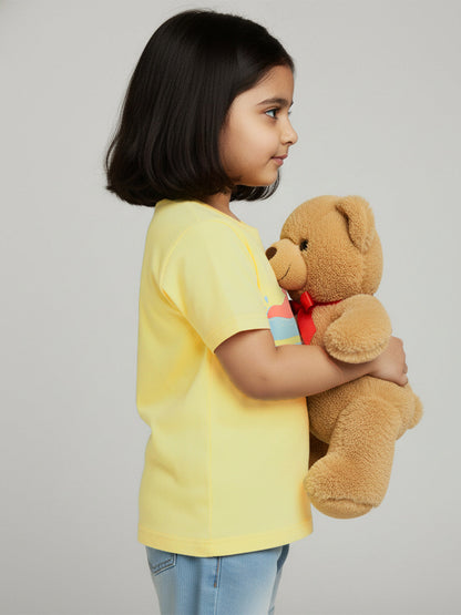 Puffy Peach The Hippo T-shirt in Yellow For Girls