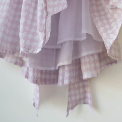 Bloom dress in lilac rhombus
