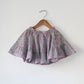 Flutter sky blue butterfly halter top skirt co-ord