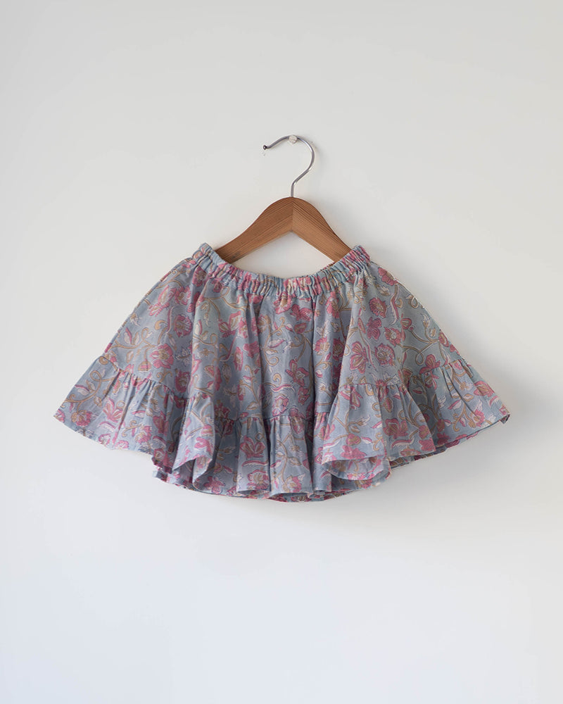 Flutter sky blue butterfly halter top skirt co-ord