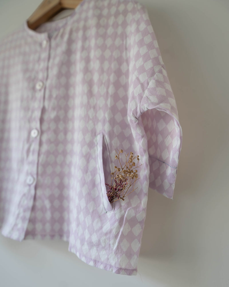 Shared Secrets co-ord in lilac rhombus