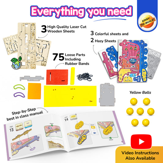 Smartivity Mini Pinball STEM Toy for Kids 6+