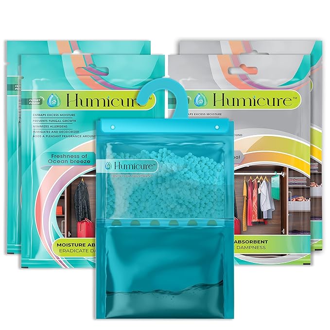 Humicure Moisture Absorber Hanging Bags - 400g / 1L Ocean Breeze 2