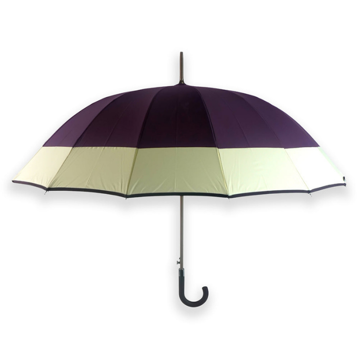 Chocolate Brown with Cream Border Large Canopy Size Umbrella for Adults