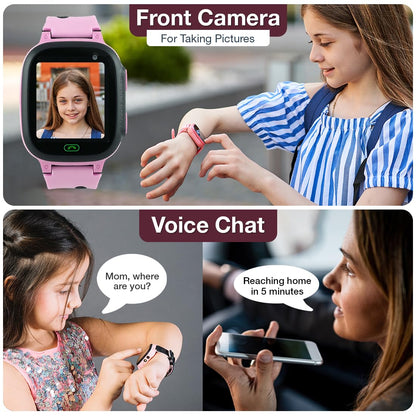 Sekyo S2 Pro Kids Smartwatch with Calling | GPS Location Tracking, SOS Alert, Camera, Safe Zone & Family Chat | 4G/5G SIM Support | App-Controlled | Long Battery Life