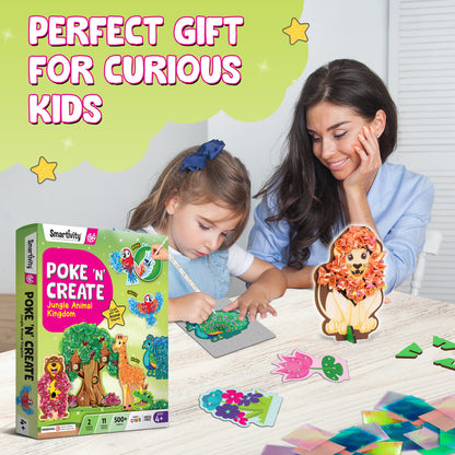 Smartivity POKE 'N' CREATE - Jungle Animal Kingdom STEM Toy for Kids 4+