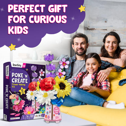 Smartivity Poke 'n' Create : Flower Making Kit STEM Toy for Kids 4+