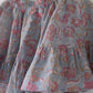 Flutter sky blue butterfly halter top skirt co-ord