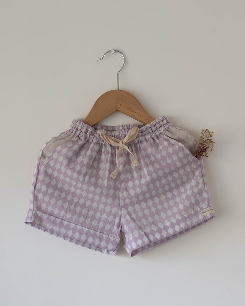 Shared Secrets co-ord in lilac rhombus