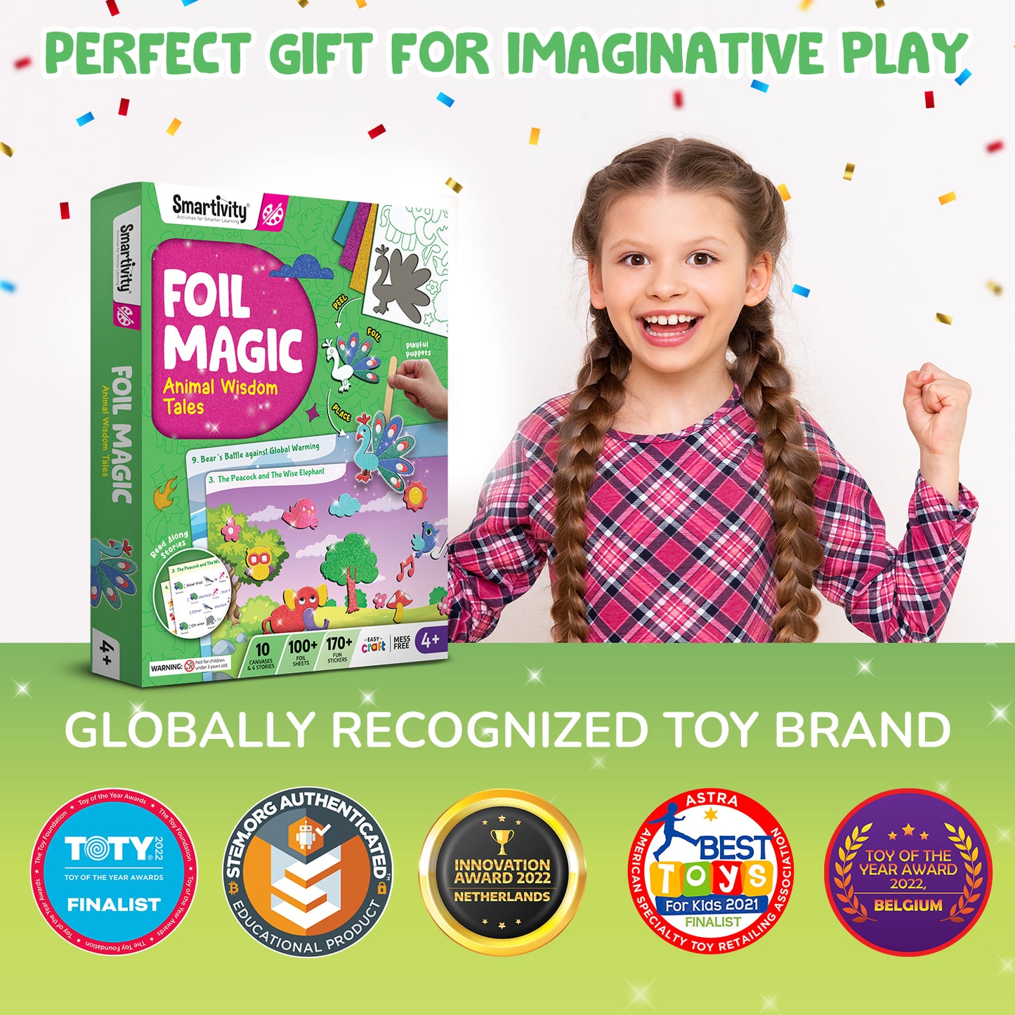 Smartivity Foil Magic - Animal Wisdom Tales STEM Toy for Kids 4+