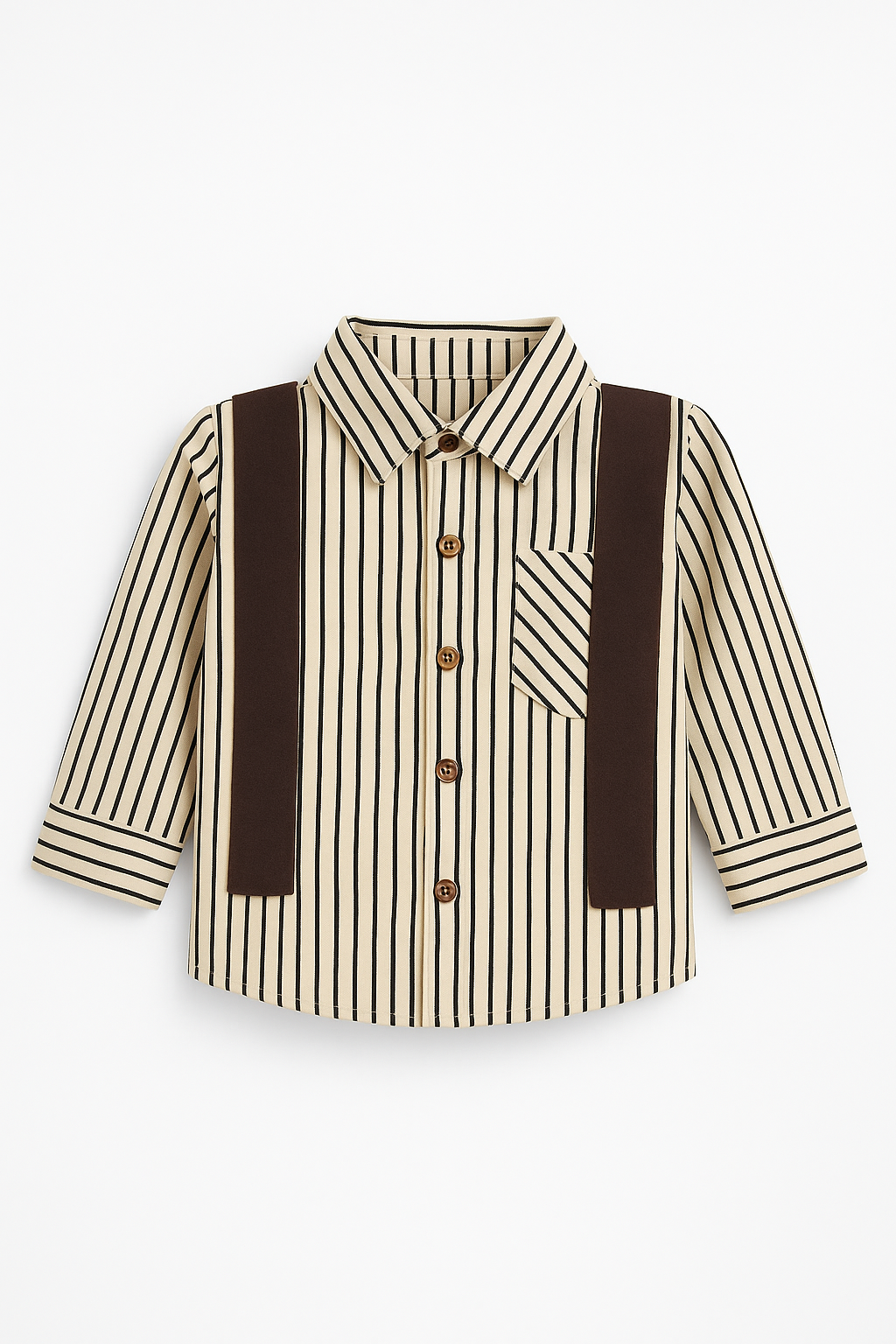 Full Sleeves Striped Shirt and Jeans Set