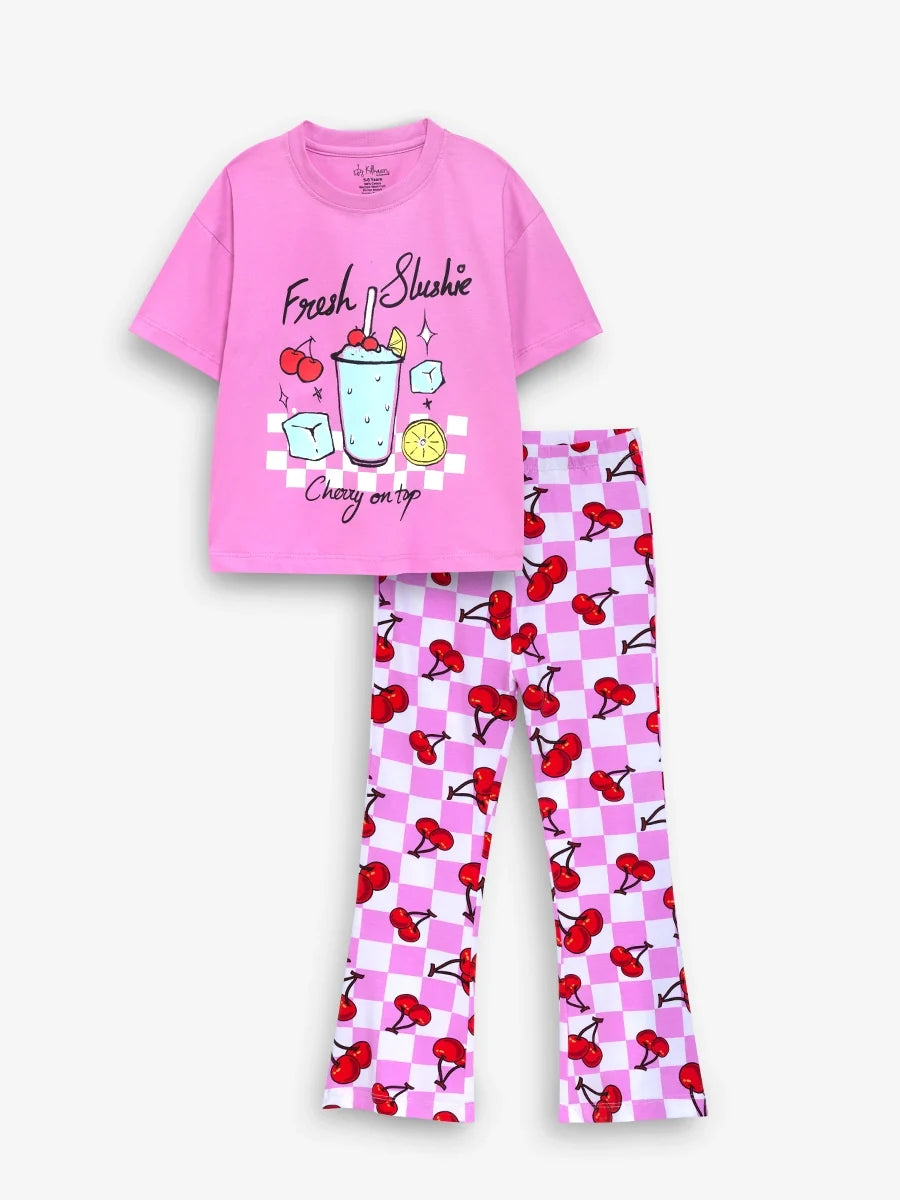 Fresh Slushie Bootcutpant Set (Pink)
