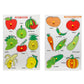 Wooden Peg Fruit and Vegetables Puzzle Combo