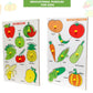 Wooden Peg Fruit and Vegetables Puzzle Combo