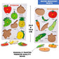 Wooden Peg Fruit and Vegetables Puzzle Combo
