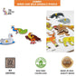 Wooden Peg Animals and Birds Puzzle Combo
