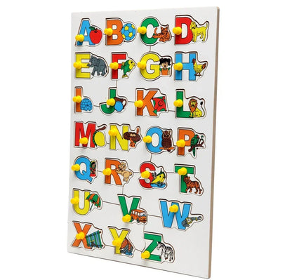 Wooden Peg Hindi Vowels & Alphabet Puzzle Combo