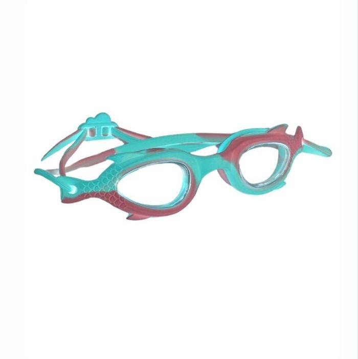 Pink & Mint Fishtail Designed Frame, Anti-Fog UV Protection Leakproof Design Swim Goggles for Kids, 3 years - 8 years