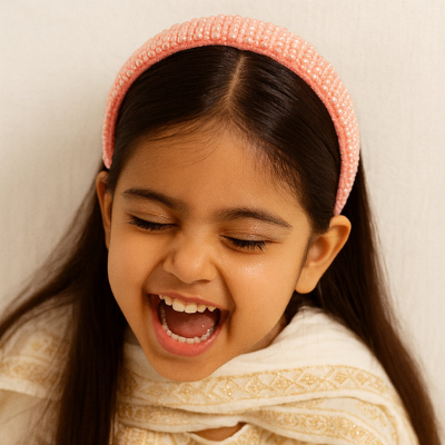 Choko Pearl Beaded Hairband for Girls Elegant Party and Celebration Wear Style
