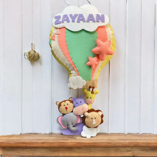 Up, Up & Away Hot air balloon Wall Hanging for kids