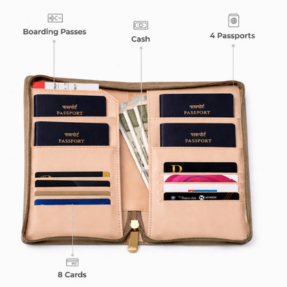 Family Travel Organizer- For 4 Passports