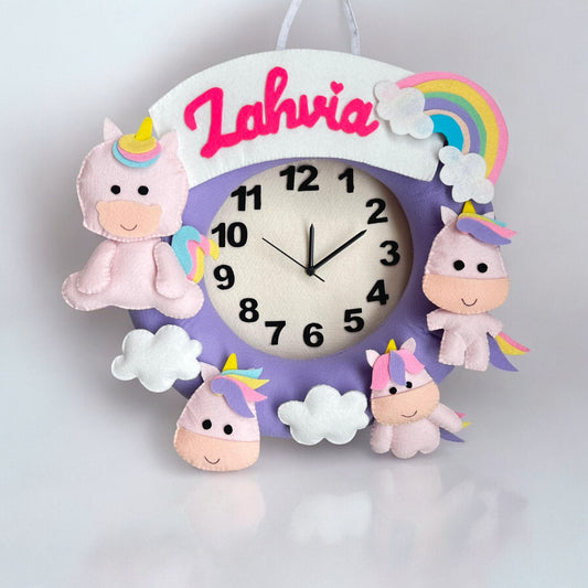 Unicorn Wall Clock for kids