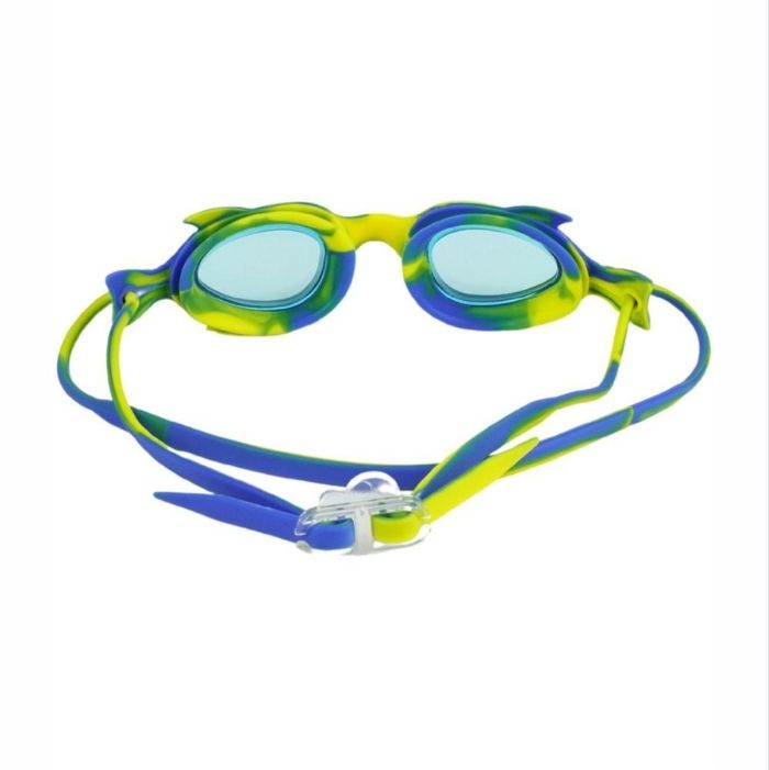 Yellow & Blue Fishtail Designed Frame, Anti-Fog UV Protection Leakproof Design Swim Goggles for Kids, 3 years - 8 years