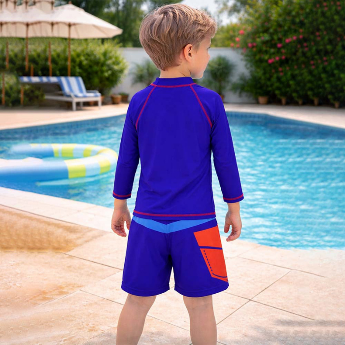 Jawws Shark, 2pcs Tshirt and shorts set, Toddlers & Kids Swimwear with Free Wash Bag & Free Swim Detergent