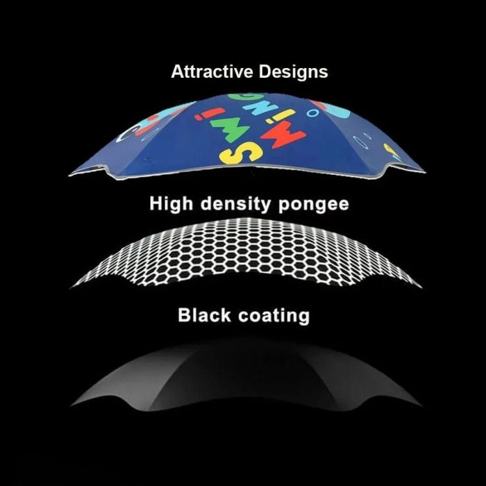 Splashing Dino theme, Canopy Shape Umbrella for Kids, 2-6Years.