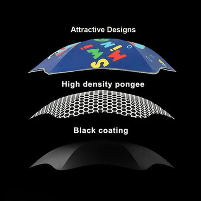 Splashing Dino theme, Canopy Shape Umbrella for Kids, 2-6Years.