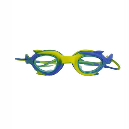 Yellow & Blue Fishtail Designed Frame, Anti-Fog UV Protection Leakproof Design Swim Goggles for Kids, 3 years - 8 years