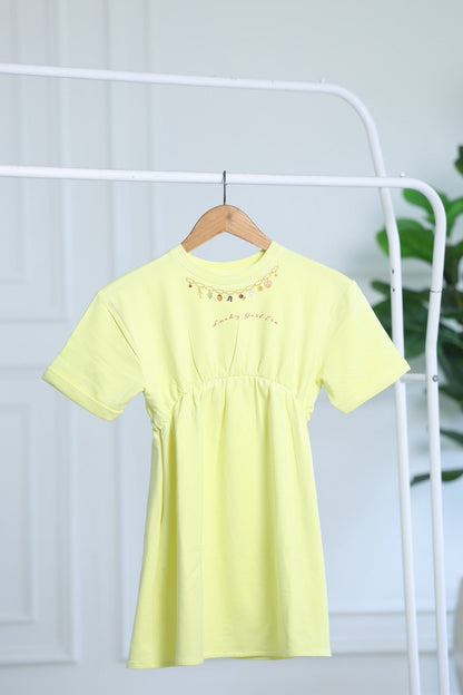 Ezra Dress – Lucky Charm Necklace Print Girls Dress