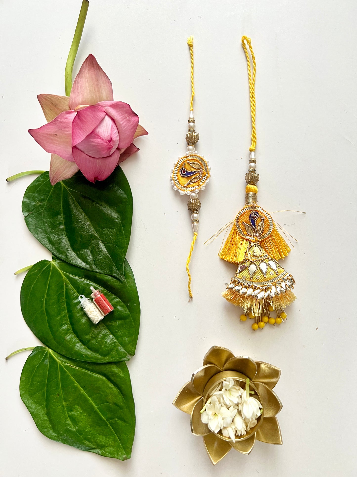 Anmol Gota Patti Rakhi and Lumba Set