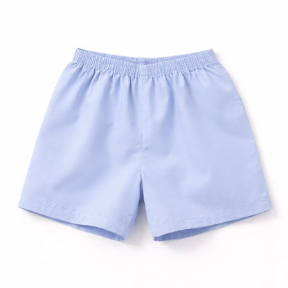 Cotton Co-ord Set with Bicycle Patch | Light Blue Shirt & Shorts Summer Outfit for kids
