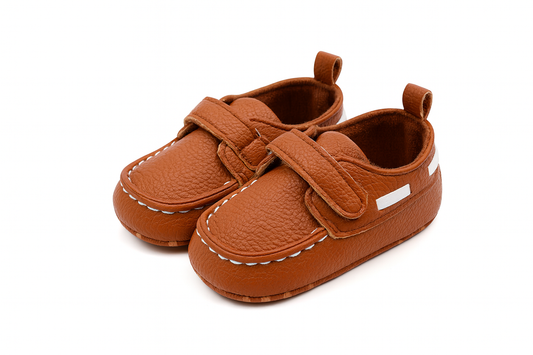 Velcro Loafers Brown Prewalkers for kids